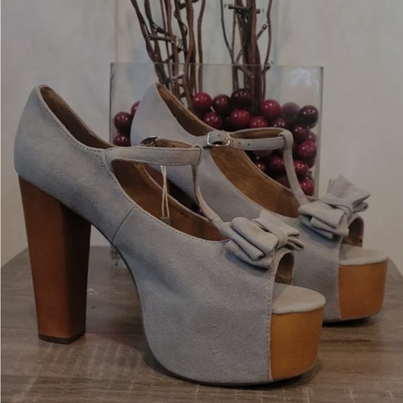 Jeffrey Campbell foxy-Luanne in soft grey kid suede brand new in box size 11 - Picture 3 of 6